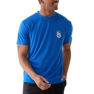 Zelos Royal Blue White Graphic Performance T-Shirt Men’s XXL Short Sleeve NWT